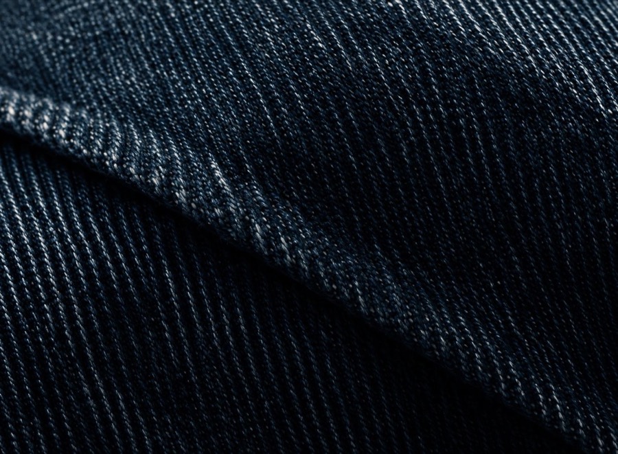 Close-up of dark denim